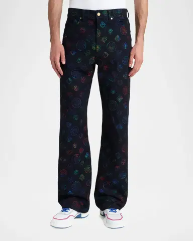 Casablanca Men's Monogram Straight-Leg Jeans | Thumbnail 3 Casablanca Men's Monogram Straight-Leg Jeans | Thumbnail 3