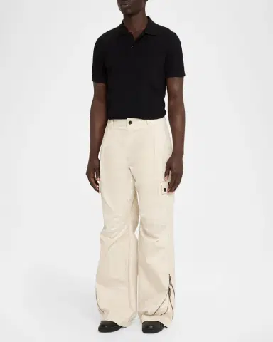 Dolce & Gabbana Men's Gabardine Zipped-Hem Wide Leg Cargo Pants | Thumbnail 2 Dolce & Gabbana Men's Gabardine Zipped-Hem Wide Leg Cargo Pants | Thumbnail 2