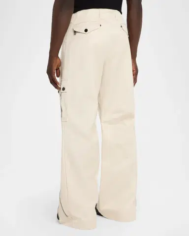 Dolce & Gabbana Men's Gabardine Zipped-Hem Wide Leg Cargo Pants | Thumbnail 3 Dolce & Gabbana Men's Gabardine Zipped-Hem Wide Leg Cargo Pants | Thumbnail 3