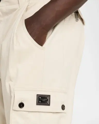 Dolce & Gabbana Men's Gabardine Zipped-Hem Wide Leg Cargo Pants | Thumbnail 5 Dolce & Gabbana Men's Gabardine Zipped-Hem Wide Leg Cargo Pants | Thumbnail 5