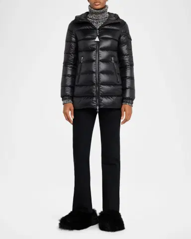 Moncler Glements Hooded Mid-Length Down Jacket | Thumbnail 2 Moncler Glements Hooded Mid-Length Down Jacket | Thumbnail 2