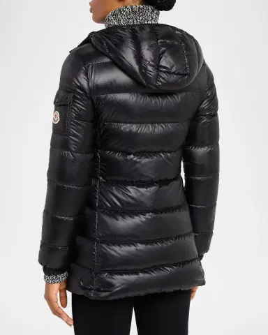 Moncler Glements Hooded Mid-Length Down Jacket | Thumbnail 3 Moncler Glements Hooded Mid-Length Down Jacket | Thumbnail 3