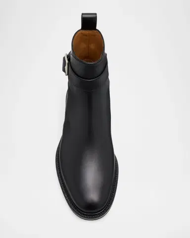 Burberry Men 's Manor Jodhpur Leather Ankle Boots | Thumbnail 4 Burberry Men 's Manor Jodhpur Leather Ankle Boots | Thumbnail 4