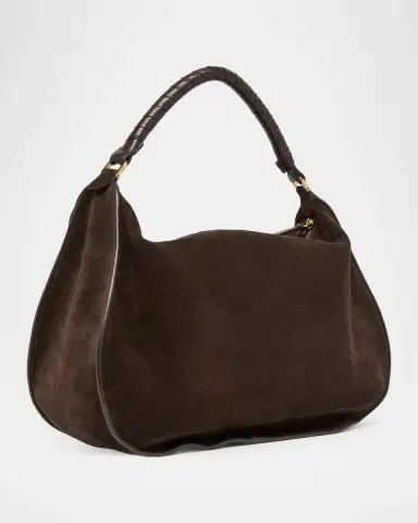 Chloé Marcie Large Saddle Shoulder Bag in Suede | Thumbnail 3 Chloé Marcie Large Saddle Shoulder Bag in Suede | Thumbnail 3