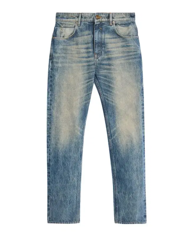 Men 's Slim Straight Leg Faded Denim Jeans Men 's Slim Straight Leg Faded Denim Jeans