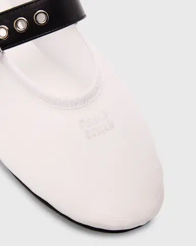 Miu Miu Mesh Buckle Mary-Jane Ballerina Flats | Thumbnail 5 Miu Miu Mesh Buckle Mary-Jane Ballerina Flats | Thumbnail 5