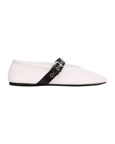 Miu Miu Mesh Buckle Mary-Jane Ballerina Flats | Thumbnail 1 Miu Miu Mesh Buckle Mary-Jane Ballerina Flats | Thumbnail 1