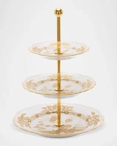 GINORI 1735 Oriente Italiano Aurum 3-Tier Stand | Thumbnail 2 GINORI 1735 Oriente Italiano Aurum 3-Tier Stand | Thumbnail 2