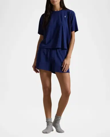 Polo Ralph Lauren Club Terry 2-Piece T-Shirt & Shorts Pajama Set | Thumbnail 4 Polo Ralph Lauren Club Terry 2-Piece T-Shirt & Shorts Pajama Set | Thumbnail 4