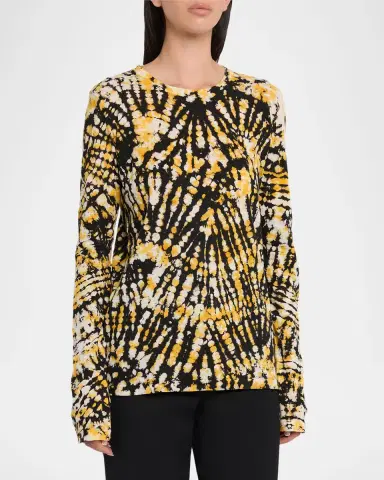Proenza Schouler Mia Long-Sleeve Tie Dye Top | Thumbnail 3 Proenza Schouler Mia Long-Sleeve Tie Dye Top | Thumbnail 3