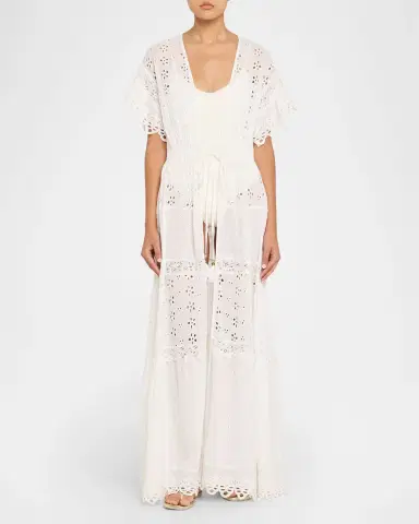 Ramy Brook Janis Eyelet Embroidered Maxi Kaftan Coverup | Thumbnail 2 Ramy Brook Janis Eyelet Embroidered Maxi Kaftan Coverup | Thumbnail 2