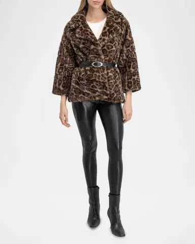 Lyla Grant Fur-Free Leopard Faux Mink Coat | Thumbnail 2 Lyla Grant Fur-Free Leopard Faux Mink Coat | Thumbnail 2