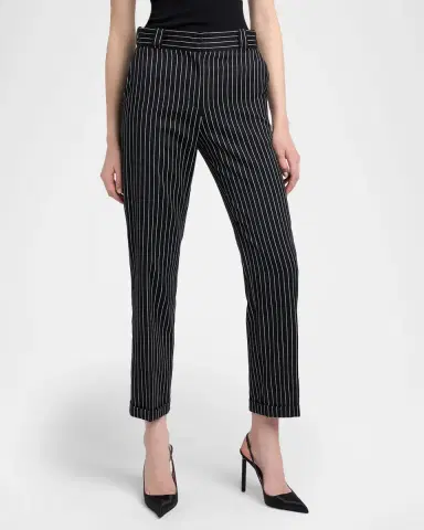 TOM FORD Pinstripe Straight-Leg Ankle Trousers | Thumbnail 4 TOM FORD Pinstripe Straight-Leg Ankle Trousers | Thumbnail 4