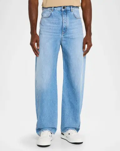 Givenchy Men's Stone-Washed Barrel-Leg Jeans | Thumbnail 4 Givenchy Men's Stone-Washed Barrel-Leg Jeans | Thumbnail 4