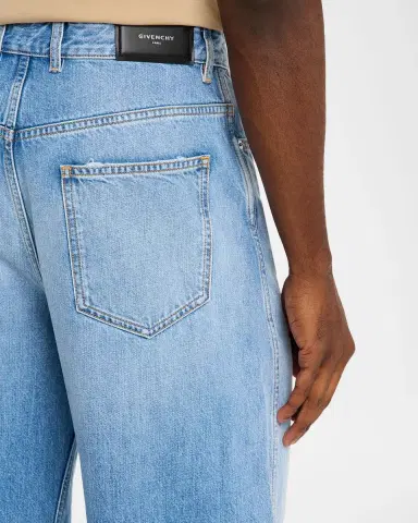 Givenchy Men's Stone-Washed Barrel-Leg Jeans | Thumbnail 5 Givenchy Men's Stone-Washed Barrel-Leg Jeans | Thumbnail 5