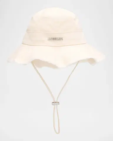 Jacquemus Men's The Artichaut Cotton Silver-Logo Bucket Hat | Thumbnail 3 Jacquemus Men's The Artichaut Cotton Silver-Logo Bucket Hat | Thumbnail 3