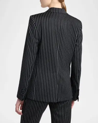 TOM FORD Pinstripe Wool Single-Breasted Blazer Jacket | Thumbnail 3 TOM FORD Pinstripe Wool Single-Breasted Blazer Jacket | Thumbnail 3