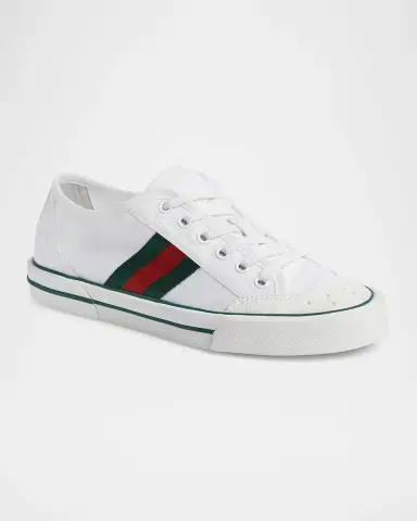 Gucci Tennis 1977 Canvas Low-Top Sneakers | Thumbnail 2 Gucci Tennis 1977 Canvas Low-Top Sneakers | Thumbnail 2