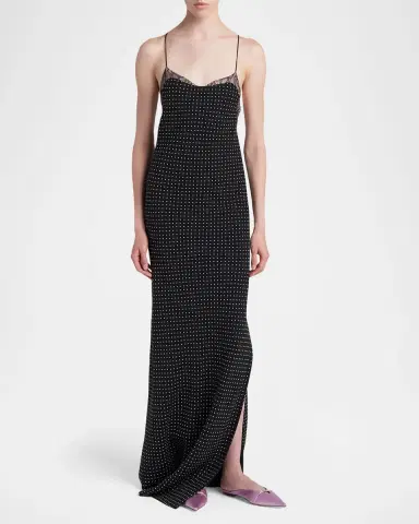 Tom Ford Polka Dot Silk Backless Maxi Slip Dress | Thumbnail 2 Tom Ford Polka Dot Silk Backless Maxi Slip Dress | Thumbnail 2