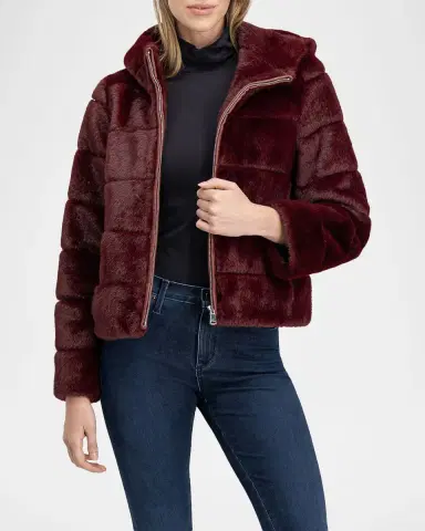 Lyla Grant Fur-Free Hooded Faux Mink Zip Jacket | Thumbnail 4 Lyla Grant Fur-Free Hooded Faux Mink Zip Jacket | Thumbnail 4