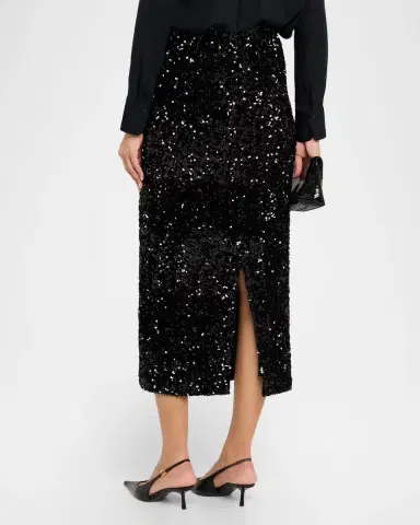 Vince Sequined Velvet Midi Skirt | Thumbnail 2 Vince Sequined Velvet Midi Skirt | Thumbnail 2