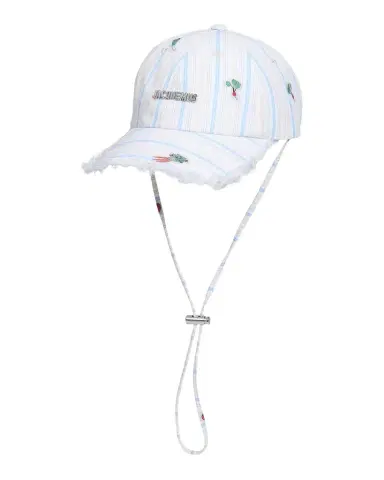 Jacquemus Men's La Casquette Art Vegetable-Embroidered Stripe Baseball Cap | Thumbnail 1 Jacquemus Men's La Casquette Art Vegetable-Embroidered Stripe Baseball Cap | Thumbnail 1