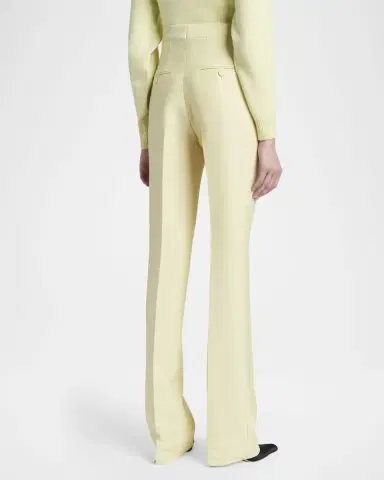 Tom Ford High-Rise Wool-Silk Straight-Leg Pants | Thumbnail 3 Tom Ford High-Rise Wool-Silk Straight-Leg Pants | Thumbnail 3
