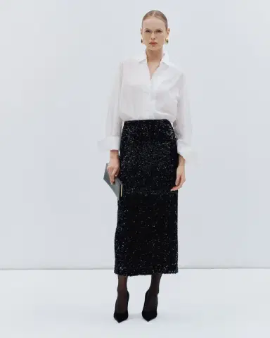 Vince Sequined Velvet Midi Skirt | Thumbnail 4 Vince Sequined Velvet Midi Skirt | Thumbnail 4