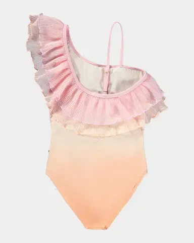 Molo Girl 's Nilla Asymmetric-Ruffle One-Piece Swimsuit, Size 3-10 | Thumbnail 2 Molo Girl 's Nilla Asymmetric-Ruffle One-Piece Swimsuit, Size 3-10 | Thumbnail 2