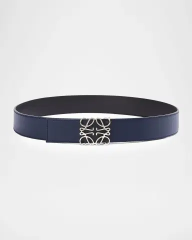 Loewe Men's Reversible Anagram Leather Belt | Thumbnail 2 Loewe Men's Reversible Anagram Leather Belt | Thumbnail 2