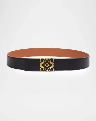 Loewe Men's Reversible Anagram Leather Belt | Thumbnail 2 Loewe Men's Reversible Anagram Leather Belt | Thumbnail 2