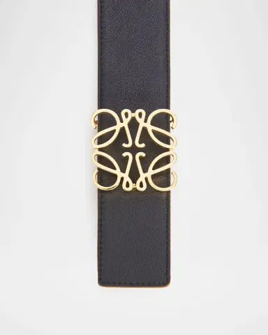 Loewe Men's Reversible Anagram Leather Belt | Thumbnail 4 Loewe Men's Reversible Anagram Leather Belt | Thumbnail 4