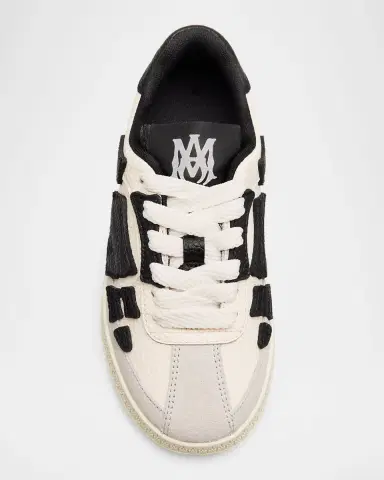Amiri Kid's Pacific Bones Leather Sneakers, Kids | Thumbnail 4 Amiri Kid's Pacific Bones Leather Sneakers, Kids | Thumbnail 4