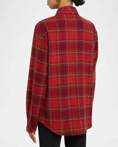 God 's True Cashmere Love Tartan Cashmere Flannel Shirt | Thumbnail 3 God 's True Cashmere Love Tartan Cashmere Flannel Shirt | Thumbnail 3