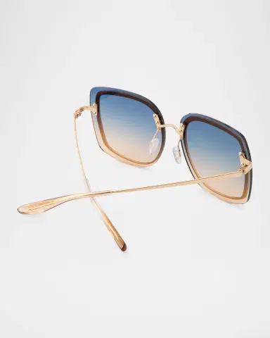 Barton Perreira Halima 65mm Square Titanium Sunglasses | Thumbnail 4 Barton Perreira Halima 65mm Square Titanium Sunglasses | Thumbnail 4