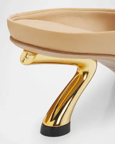 Ferragamo 55mm Safi Leather S-Shaped Heel Mules | Thumbnail 3 Ferragamo 55mm Safi Leather S-Shaped Heel Mules | Thumbnail 3