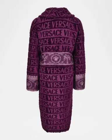 Versace I Heart Logo Terry Bathrobe | Thumbnail 2 Versace I Heart Logo Terry Bathrobe | Thumbnail 2