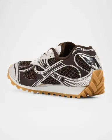 Bottega Veneta Women's Orbit Metallic Net Runner Sneakers | Thumbnail 3 Bottega Veneta Women's Orbit Metallic Net Runner Sneakers | Thumbnail 3