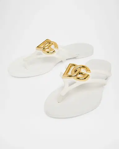 Dolce & Gabbana DG Jelly Flat Thong Sandals | Thumbnail 5 Dolce & Gabbana DG Jelly Flat Thong Sandals | Thumbnail 5