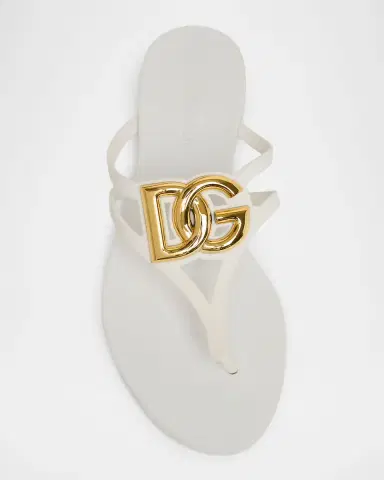 Dolce & Gabbana DG Jelly Flat Thong Sandals | Thumbnail 6 Dolce & Gabbana DG Jelly Flat Thong Sandals | Thumbnail 6
