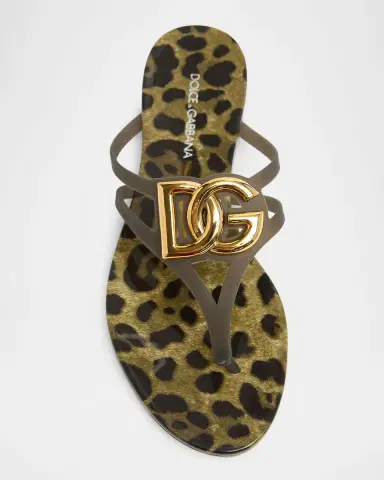 Dolce & Gabbana DG Jelly Flat Thong Sandals | Thumbnail 5 Dolce & Gabbana DG Jelly Flat Thong Sandals | Thumbnail 5