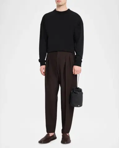 THE ROW Men 's Sporty Leather Drawstring Pouch | Thumbnail 5 THE ROW Men 's Sporty Leather Drawstring Pouch | Thumbnail 5