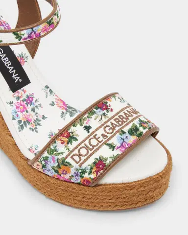 Dolce & Gabbana 90mm Floral Logo-Embroidered Espadrille Wedge Sandals | Thumbnail 5 Dolce & Gabbana 90mm Floral Logo-Embroidered Espadrille Wedge Sandals | Thumbnail 5