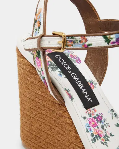 Dolce & Gabbana 90mm Floral Logo-Embroidered Espadrille Wedge Sandals | Thumbnail 6 Dolce & Gabbana 90mm Floral Logo-Embroidered Espadrille Wedge Sandals | Thumbnail 6