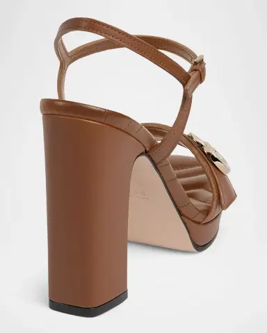 Gucci 95mm GG Marmont Leather Platform Sandals | Thumbnail 4 Gucci 95mm GG Marmont Leather Platform Sandals | Thumbnail 4