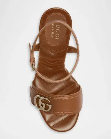 Gucci 95mm GG Marmont Leather Platform Sandals | Thumbnail 6 Gucci 95mm GG Marmont Leather Platform Sandals | Thumbnail 6
