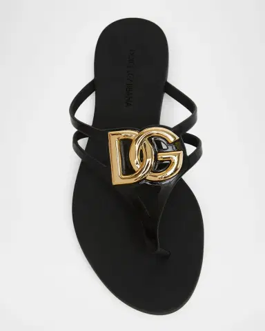 Dolce & Gabbana DG Jelly Flat Thong Sandals | Thumbnail 5 Dolce & Gabbana DG Jelly Flat Thong Sandals | Thumbnail 5