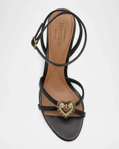 Dolce & Gabbana 75mm DG Heart Leather Sandals | Thumbnail 4 Dolce & Gabbana 75mm DG Heart Leather Sandals | Thumbnail 4