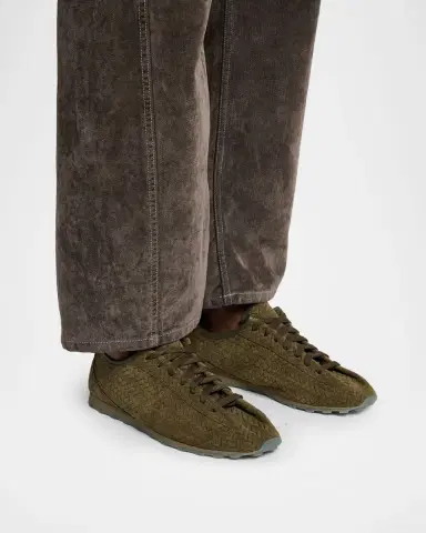 Jacquemus Men's Les Tennis Embossed Suede Low-Top Sneakers | Thumbnail 2 Jacquemus Men's Les Tennis Embossed Suede Low-Top Sneakers | Thumbnail 2