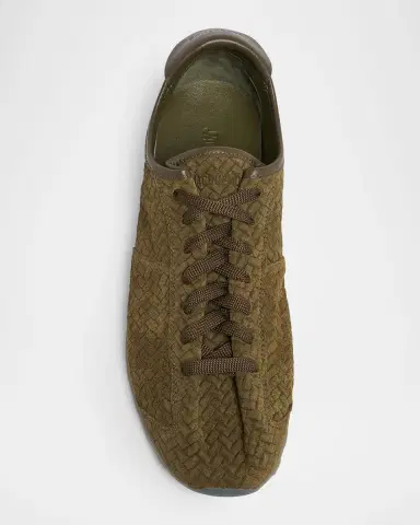 Jacquemus Men's Les Tennis Embossed Suede Low-Top Sneakers | Thumbnail 6 Jacquemus Men's Les Tennis Embossed Suede Low-Top Sneakers | Thumbnail 6